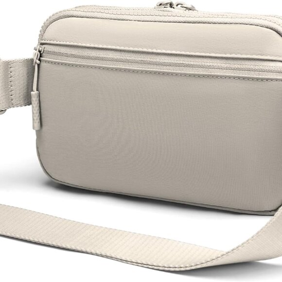 Essential+ Off White Fanny Pack w/70" Strap - Plus Size & Double Compartment - Picture 4 of 9